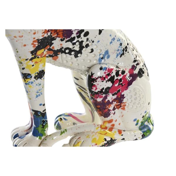 Prydnadsfigur DKD Home Decor Vit Multicolour Leopard Modern 16 x 8 x 25 cm