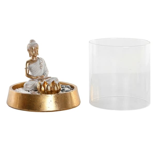 Prydnadsfigur DKD Home Decor Silvrig Gyllene Orientalisk 16 x 16 x 18 cm (2 antal)