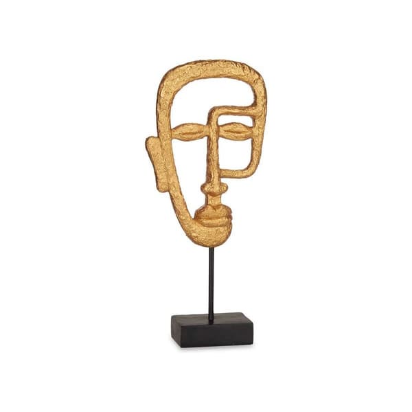 Prydnadsfigur Ansikte Gyllene 19,5 x 38 x 10,5 cm (4 antal)