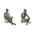 Miniatyrbild 1 av 3: Prydnadsfigur Home ESPRIT Gyllene Silvrig 19 x 13,5 x 22 cm (2 antal)