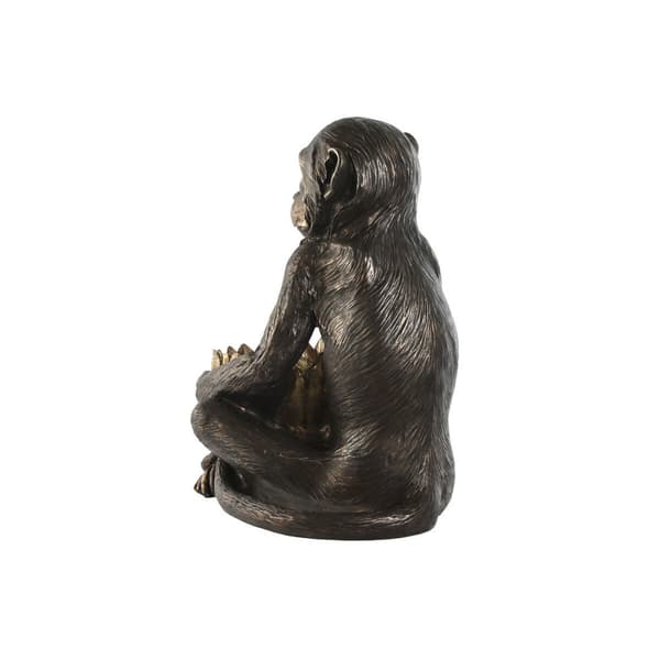 Prydnadsfigur Home ESPRIT Gyllene Mörkbrun Apa 40 x 37 x 50 cm