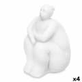 Miniatyrbild 1 av 2: Prydnadsfigur Vit Dolomite 18 x 30 x 19 cm (4 antal) Kvinna Sittande