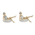 Miniatyrbild 1 av 3: Prydnadsfigur Home ESPRIT Vit Himmelsblå Medelhavs 17,5 x 10 x 10,5 cm (2 antal)