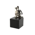 Miniatyrbild 3 av 3: Prydnadsfigur Home ESPRIT Svart Silvrig Par 9 x 13 x 20 cm