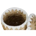 Miniatyrbild 2 av 4: Korg - set Home ESPRIT Vit Naturell Naturliga fibrer Boho 35 x 35 x 37 cm (2 Delar)