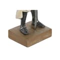 Miniatyrbild 3 av 4: Prydnadsfigur Home ESPRIT Vit Silvrig Harts 10 x 8 x 25 cm (2 antal)