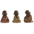 Miniatyrbild 1 av 3: Prydnadsfigur Home ESPRIT Orange Korall Lime Harts Munk Orientalisk 10,5 x 9 x 13,5 cm (3 antal)