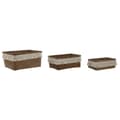 Miniatyrbild 4 av 4: Korg - set Home ESPRIT Vit Naturell Naturliga fibrer Boho Utsliten (3 Delar)
