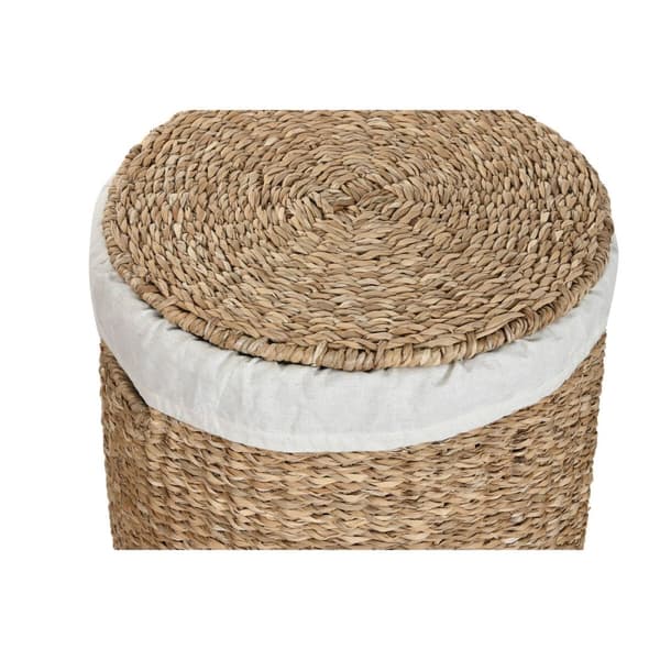 Korg - set Home ESPRIT Vit Naturell Sjögräs Tropiskt (3 Delar)