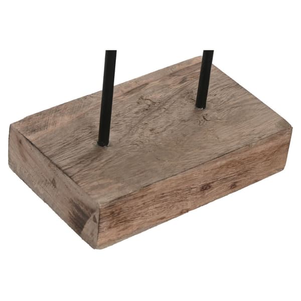 Prydnadsfigur Home ESPRIT Brun Silvrig Naturell 19 x 9 x 28 cm (2 antal)