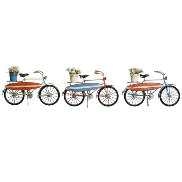 Prydnadsfigur Home ESPRIT Blå Grön Orange 31 x 8,5 x 19 cm (3 antal)