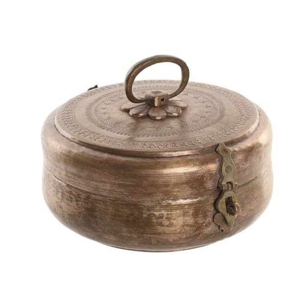 Smykkeskrin Home ESPRIT Kobber 25 x 25 x 10 cm
