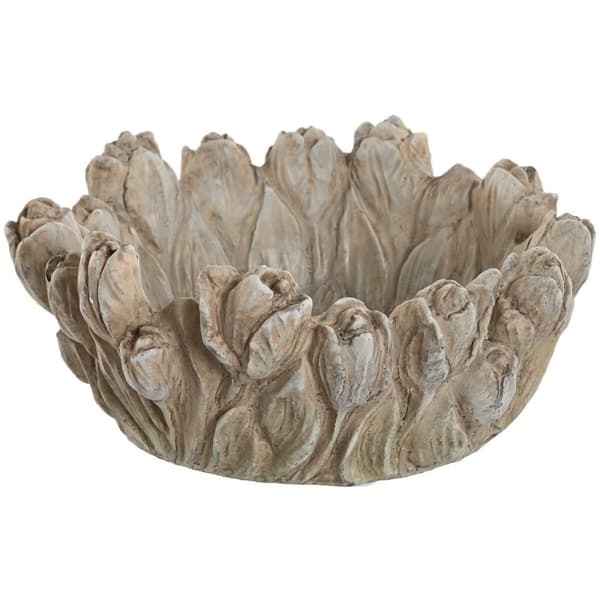 Pöytäkoriste Home ESPRIT Harmaa Shabby Chic Vanhahtava viimeistely 23 x 23 x 10 cm