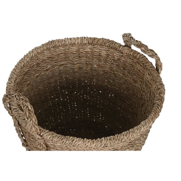 Kurvesæt Home ESPRIT Natur Havgræs Boho (3 Dele)