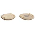 Miniatyrbillede 1 af 3: Borddekoration Home ESPRIT Brun Gylden 30 x 30 x 4 cm (2 enheder)