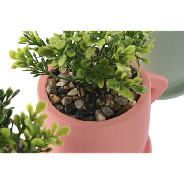 Dekorativ plante Home ESPRIT Polyetylen Cement Urban 9 x 7 x 12 cm (3 enheder)