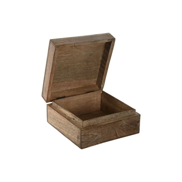 Smyckeskrin Home ESPRIT Blå Vit Naturell Mangoträ 18 x 17 x 8,5 cm (2 antal)