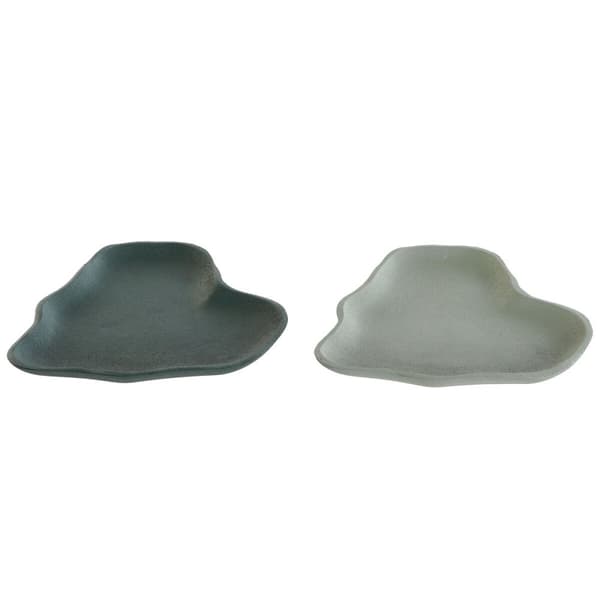 Betjäningsbricka Home ESPRIT Aluminium 18 x 18 x 1,5 cm (2 antal)