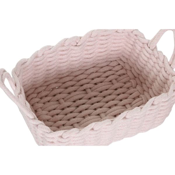 Korg - set Home ESPRIT Beige Grå Rosa Snöre (3 Delar) (3 antal)