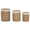 Pikkukuva 1 / 5: Korisetti Home ESPRIT Valkoinen Luonnollinen Meriruoho Trooppinen (3 Kappaletta)