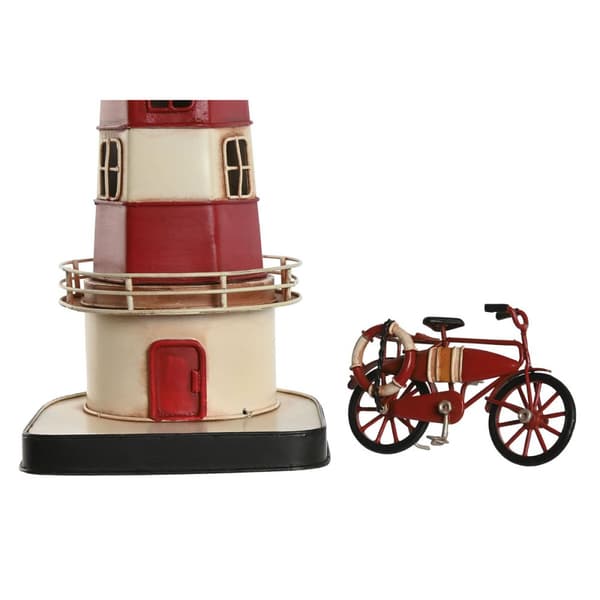 Prydnadsfigur Home ESPRIT Blå Röd Kräm Himmelsblå 13 x 13 x 32 cm (3 antal)