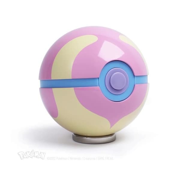 Poke Ball Replica - Pokemon - Heal Ball - Metall - Flerfärgad - Dekorativ