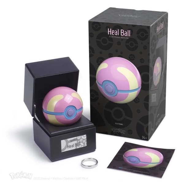 Poke Ball Replica - Pokemon - Heal Ball - Metall - Flerfärgad - Dekorativ