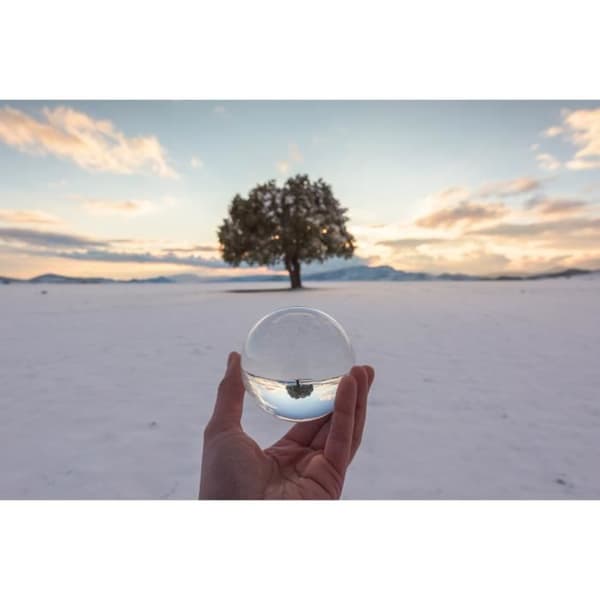 Rollei Lensball 60mm I glaskula I kristallkula I fotokula I med förvaringspåse och mikrofiberrengöringsduk