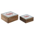 Pikkukuva 1 / 3: Korurasia Home ESPRIT Monivärinen Mangopuu 17,5 x 17,5 x 8 cm (2 osaa)