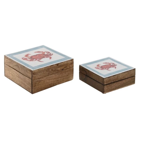 Korurasia Home ESPRIT Monivärinen Mangopuu 17,5 x 17,5 x 8 cm (2 osaa)