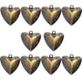 Miniatyrbillede 4 af 4: INF DIY Retro Klokker 33x35mm Hjerte Klokker Antik Bronze - 10 Pakke