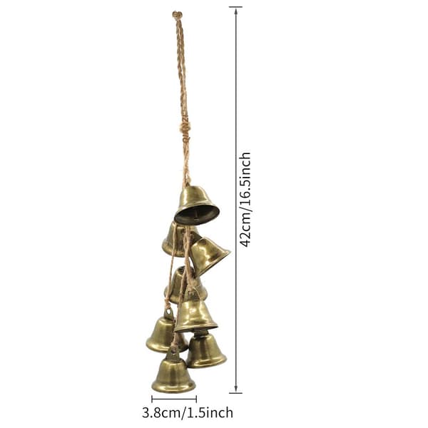 INF Rustik bronsklocksträng med juterep - 42cm dekor
