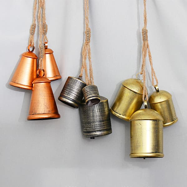 INF Rustik Jute Rep Klocka Hängande Ornament - Antik Brons