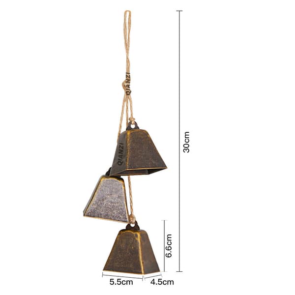 INF Rustik Jute Rep Klocka Hängande Ornament - Antik Brons