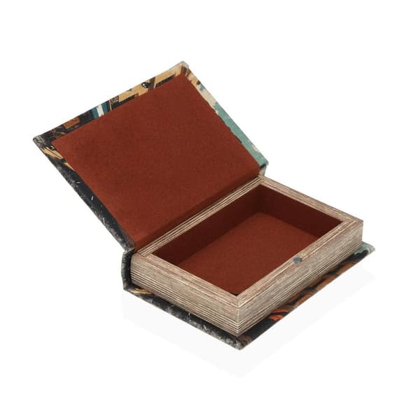 Dekorativ boks Versa Paris Lærred Træ MDF