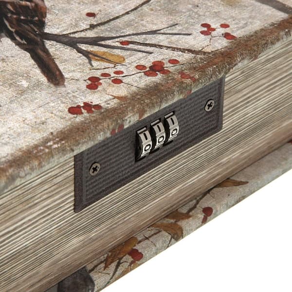 Smykkeskrin Versa Lærred Træ MDF 7 x 22 x 16 cm Fugl
