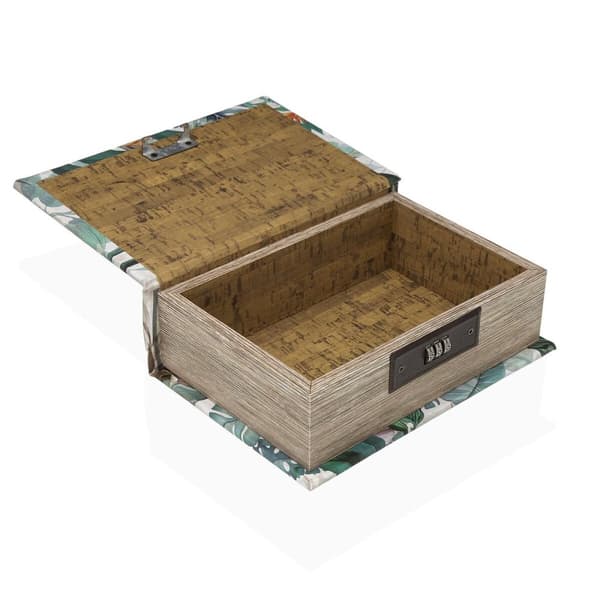 Smykkeskrin Versa Læret Tre MDF 7 x 22 x 16 cm Tropisk