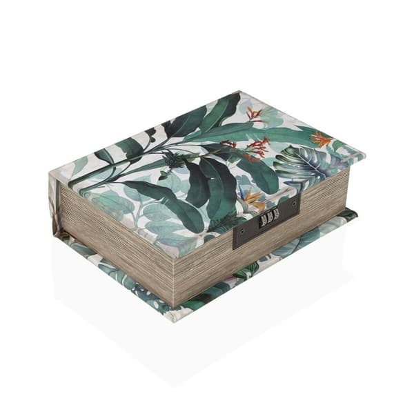 Smykkeskrin Versa Læret Tre MDF 7 x 22 x 16 cm Tropisk