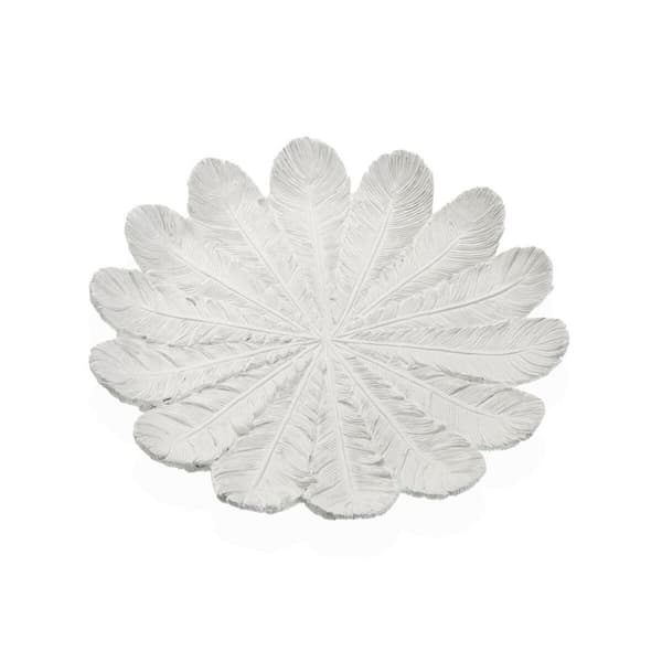 Bordsdekoration Versa Vit Blomster 2,3 X 24,2 X 30 CM