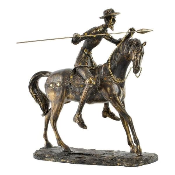 dekorativ statyett don quijote harts (36 x 19 x 39 cm)