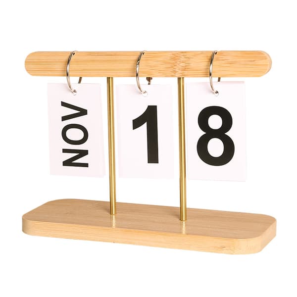INF Moderne minimalistisk træornament - Evighedskalender Gul