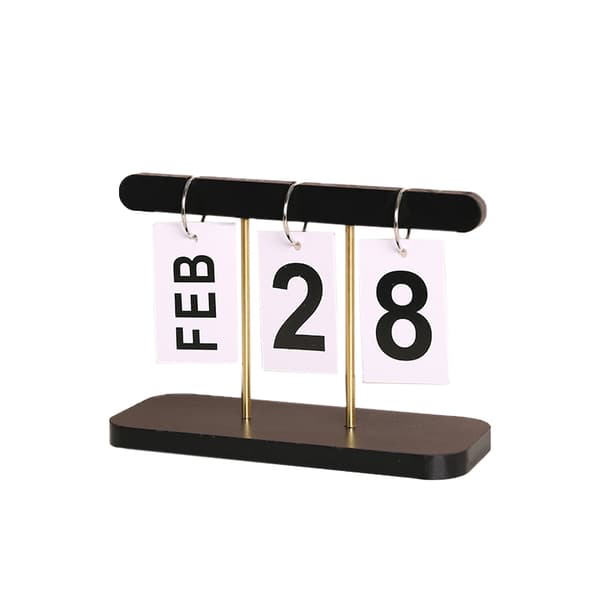 INF Moderne minimalistisk treornament - Evighetskalender Sort
