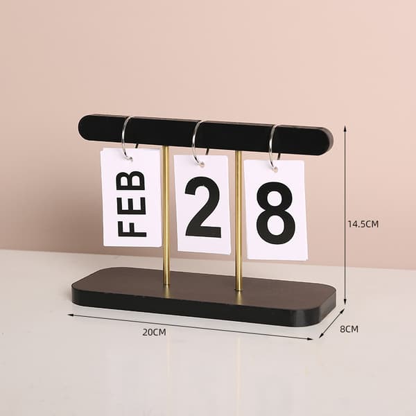 INF Moderne minimalistisk treornament - Evighetskalender Sort