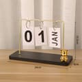 Miniatyrbillede 3 af 4: INF Moderne minimalistisk metal ornament evighedskalender Sort