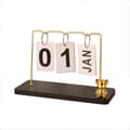 Miniatyrbillede 2 af 4: INF Moderne minimalistisk metal ornament evighedskalender Sort
