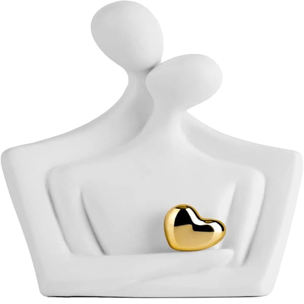 Abstract Couple Figurine, Unik Design, Perfekt för Hem- eller Kontorsinredning,A
