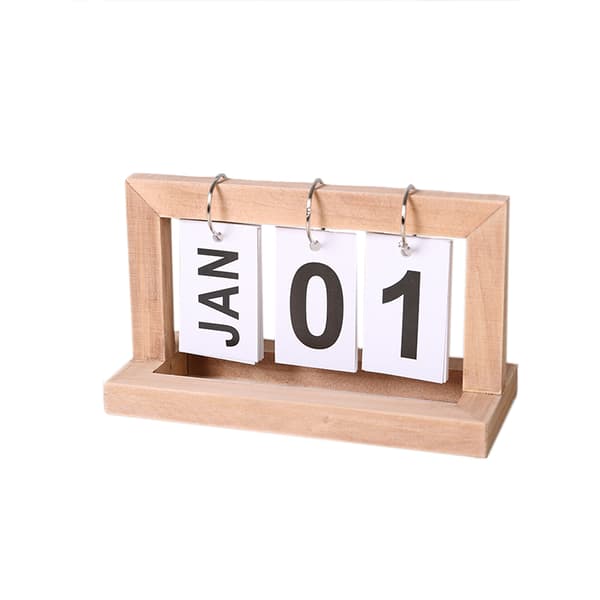 INF Minimalistisk træ evighedskalender Mørk beige