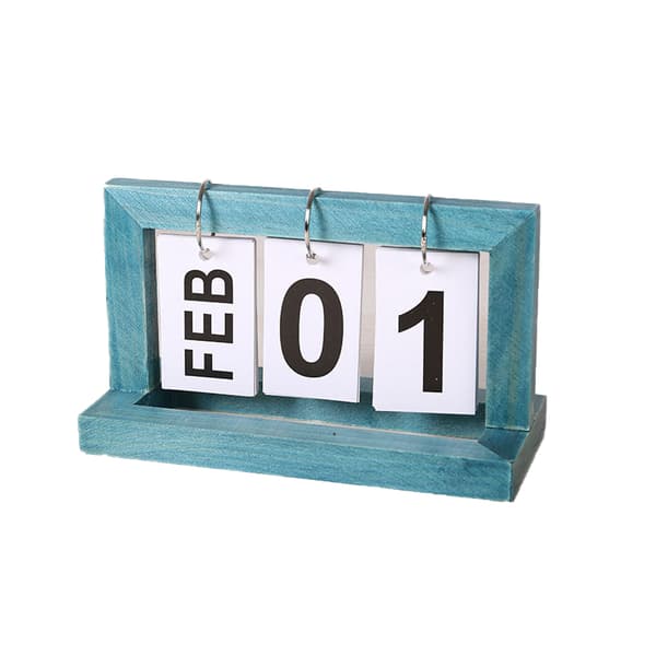 INF Minimalistisk evigvarende kalender i tre Blå