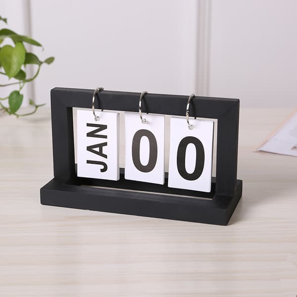 INF Minimalistisk træ evighedskalender Sort