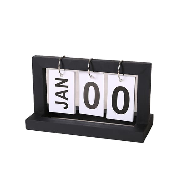 INF Minimalistisk træ evighedskalender Sort